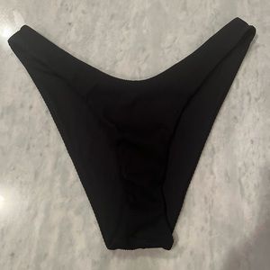 Black cheekiest bikini bottoms
